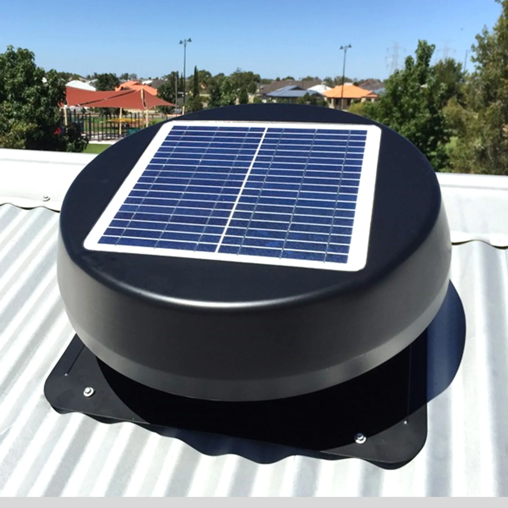 Waterproof 25W Home Roof Mounted Solar Ventilation Fan DC Solar Panel Powered Attic Roof Air Circulation Vent Fans for Attic
Waterproof 25W Home Roof Mounted Solar Ventilation Fan DC Solar Panel Powered Attic Roof Air Circulation Vent Fans for Attic