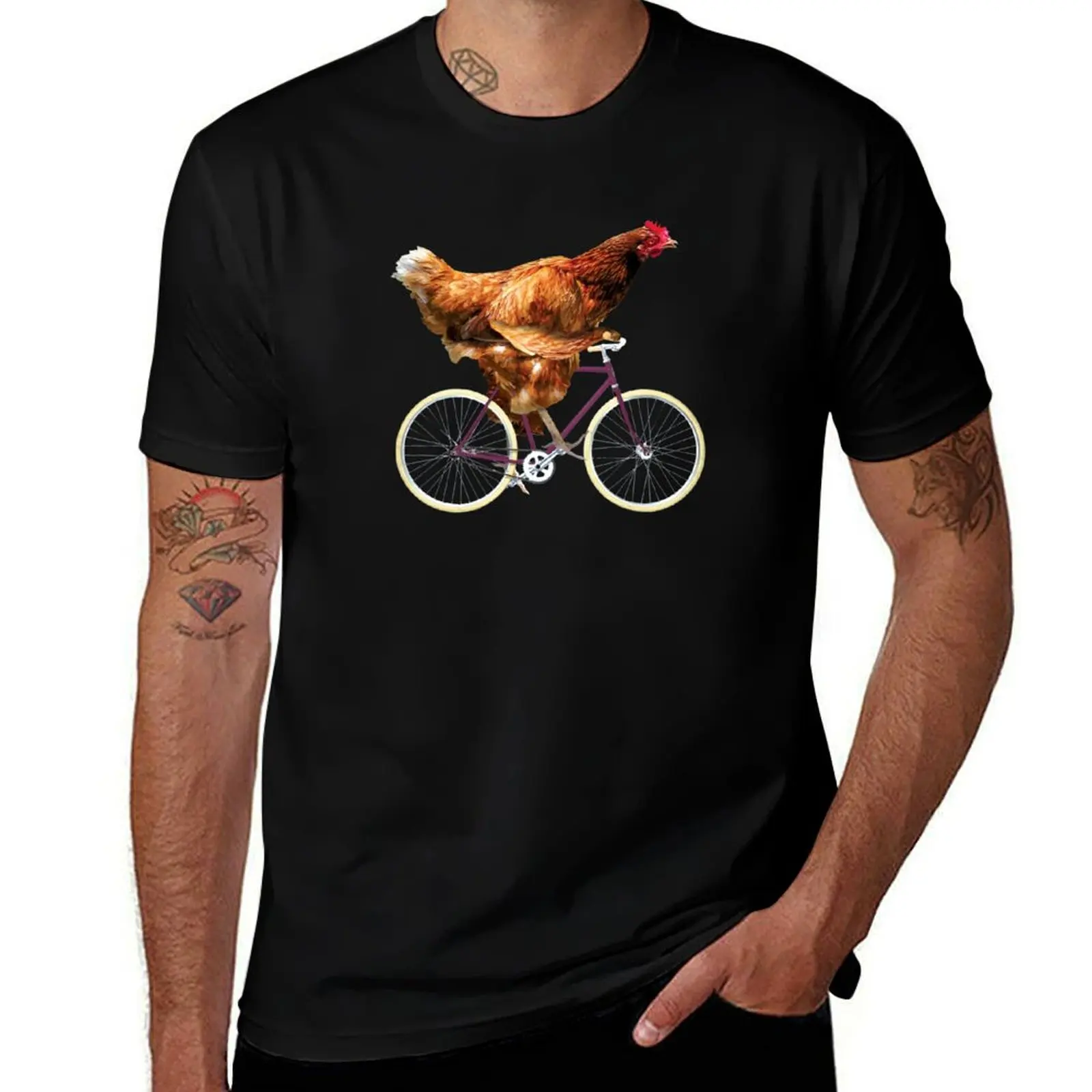 Quirky Chicken Riding Bicycle T-Shirt funny t shirts man man t shirts high quality luxury brand
Quirky Chicken Riding Bicycle T-Shirt funny t shirts man man t shirts high quality luxury brand