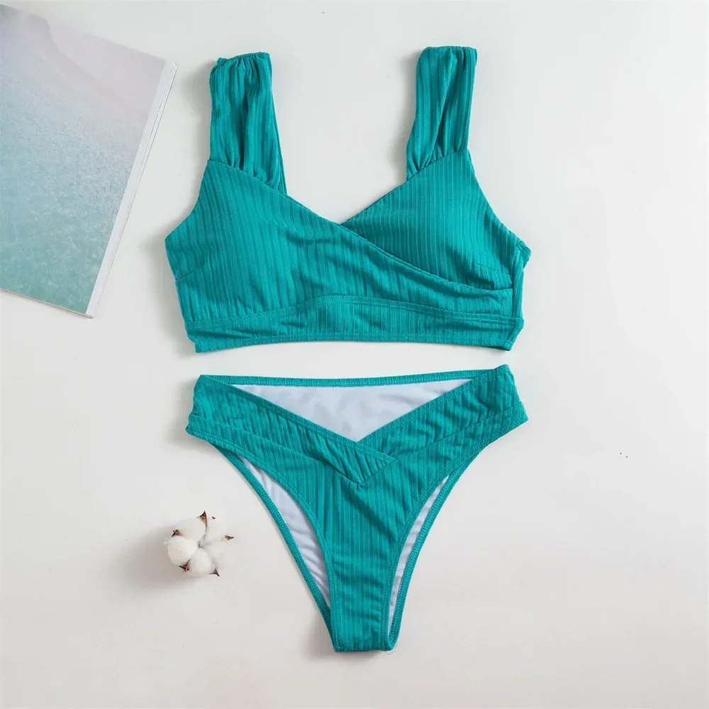 Wide Straps Bikini Cross V-pattern Swimsuit Push Up Swimwear Women Rib Bikinis Thong High Waist Bathing Suit Brazilian BeachWear
Wide Straps Bikini Cross V-pattern Swimsuit Push Up Swimwear Women Rib Bikinis Thong High Waist Bathing Suit Brazilian BeachWear