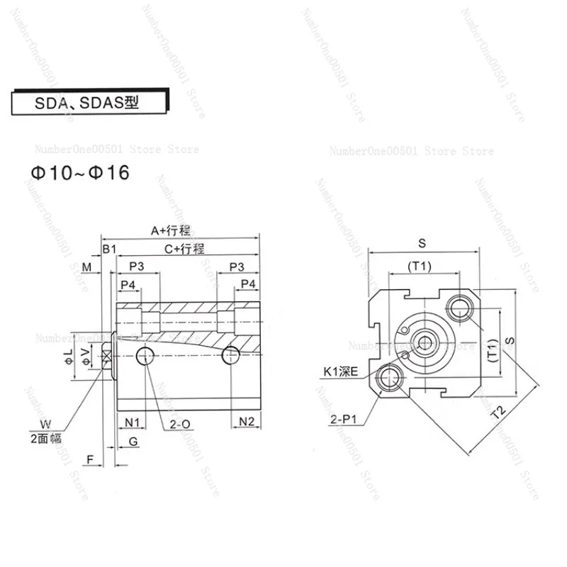 Thin Cylinder Small Pneumatic High Thrust SDA16 20/25/32 * 10 15 30
Thin Cylinder Small Pneumatic High Thrust SDA16 20/25/32 * 10 15 30