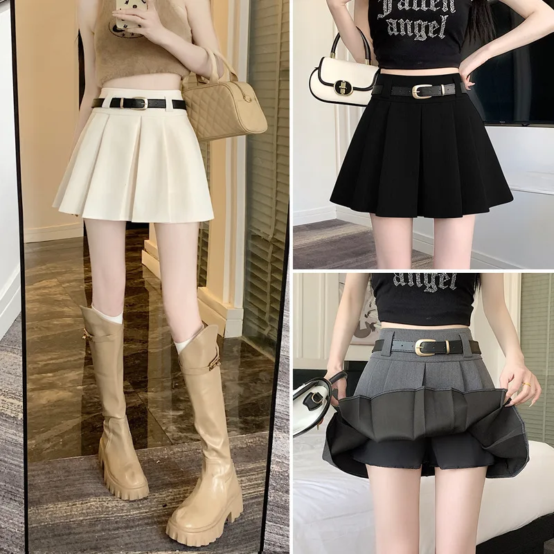 Женская короткая юбка с высокой талией и поясом, корейский стиль, А-силуэт, из полиэстера, для повседневной носки
Женская короткая юбка с высокой талией и поясом, корейский стиль, А-силуэт, из полиэстера, для повседневной носки