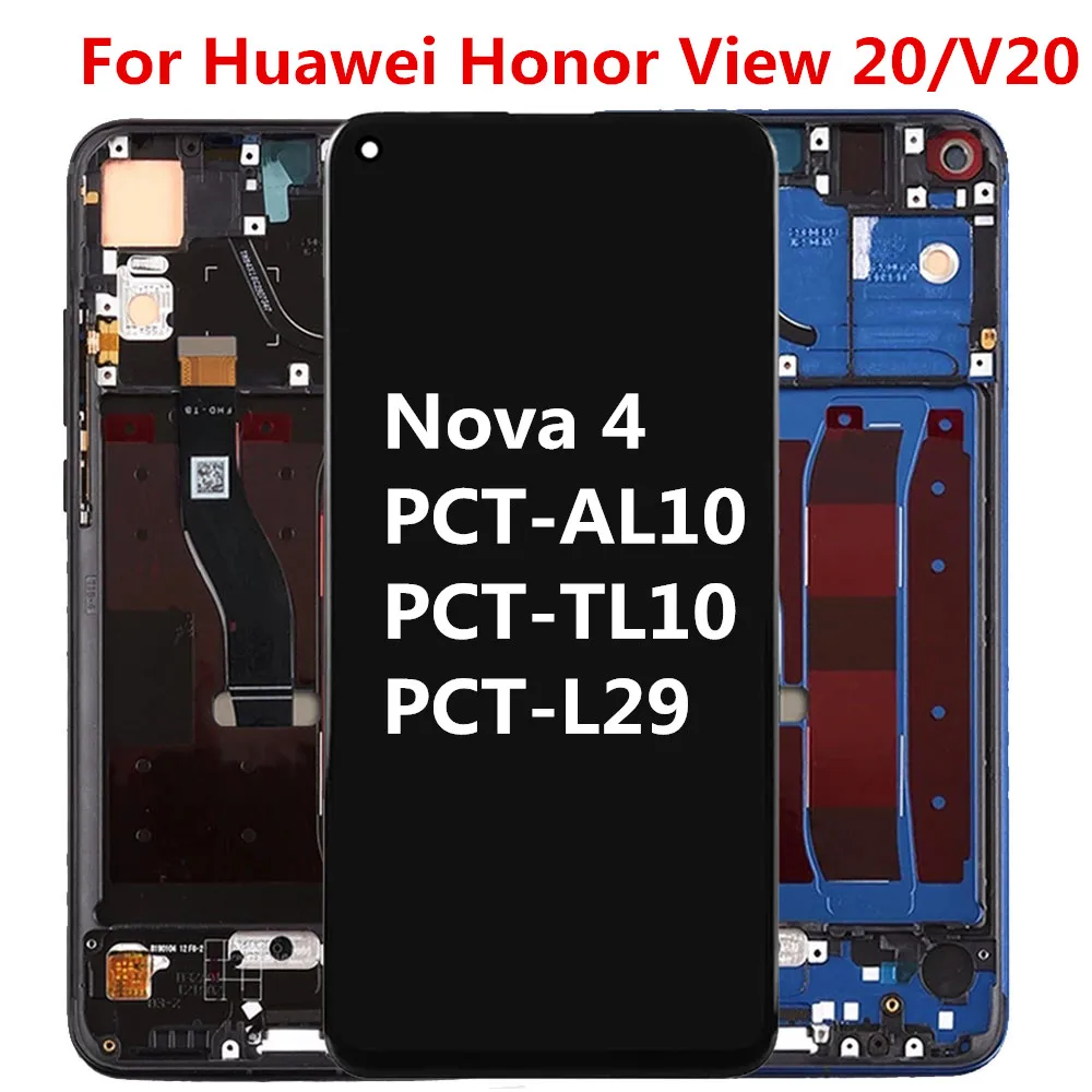Для Huawei Honor View 20/V20 PCT-AL10 PCT-TL10 ЖК-экран сенсорный дигитайзер в сборе ЖК-дисплей 10 сенсорных запасных частей
Для Huawei Honor View 20/V20 PCT-AL10 PCT-TL10 ЖК-экран сенсорный дигитайзер в сборе ЖК-дисплей 10 сенсорных запасных частей