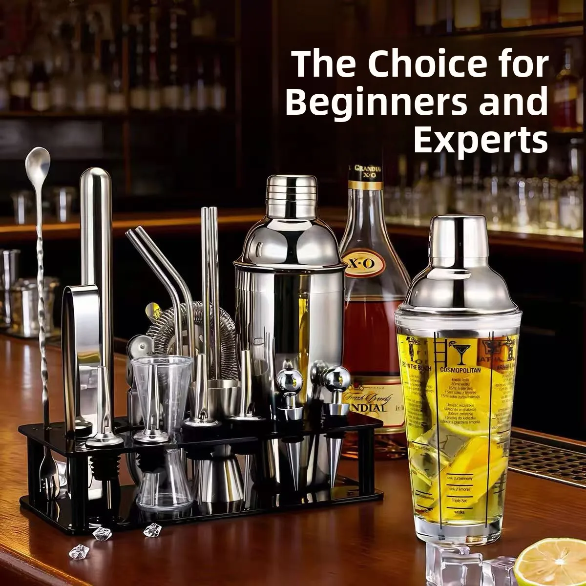 Stainless Steel Cocktail Shaker Set Professional Bar Tools Hand Shake Mixing Cup for Making Cocktails And Snow Drinks
Stainless Steel Cocktail Shaker Set Professional Bar Tools Hand Shake Mixing Cup for Making Cocktails And Snow Drinks