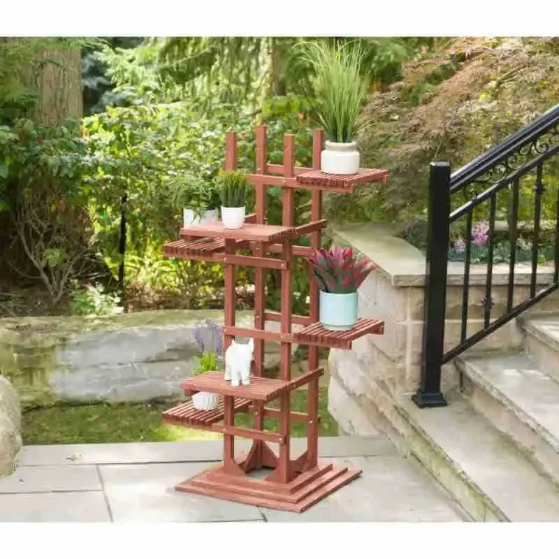 Solid wood flower stand Balcony Pastoral courtyard anticorrosive shelf Bonsai stand Household multi-layer ladder stand
Solid wood flower stand Balcony Pastoral courtyard anticorrosive shelf Bonsai stand Household multi-layer ladder stand