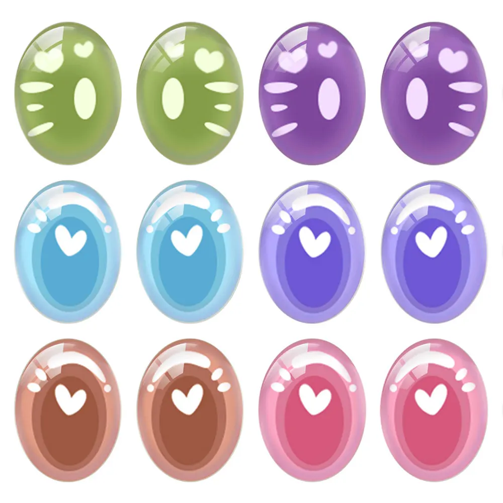 5pairs/lot Oval Cute Cartoon Doll Heart Pink Crystal Eye Pupils Photo Glass Cabochon Flatback Demo Cameo Diy Jewelry Making
5pairs/lot Oval Cute Cartoon Doll Heart Pink Crystal Eye Pupils Photo Glass Cabochon Flatback Demo Cameo Diy Jewelry Making