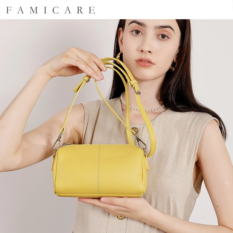 New Women Soft Cowhide Leather Cylinder Bag Girls Versatile Small Single Shoulder Messenger Bag Lady Armpit Commuting Crossbody
New Women Soft Cowhide Leather Cylinder Bag Girls Versatile Small Single Shoulder Messenger Bag Lady Armpit Commuting Crossbody