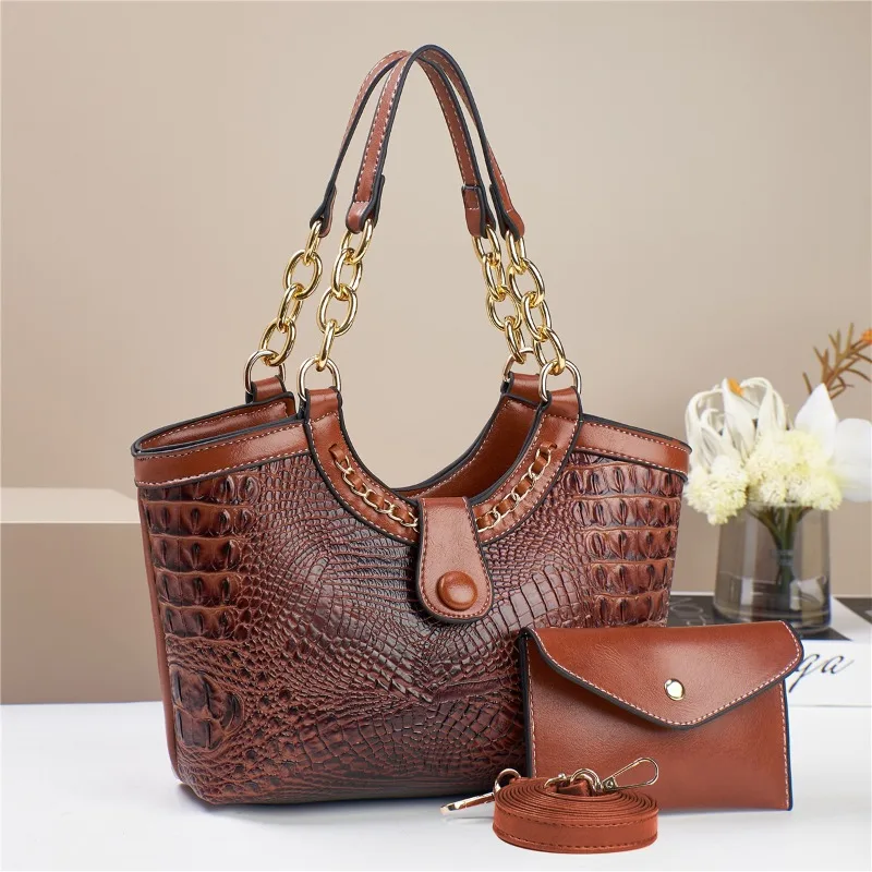 3Piece Set Women's Handbag High-quality Exquisite Crocodile Patterned Purse and Handbag Elegant Women's Shoulder Crossbody Bag
3Piece Set Women's Handbag High-quality Exquisite Crocodile Patterned Purse and Handbag Elegant Women's Shoulder Crossbody Bag