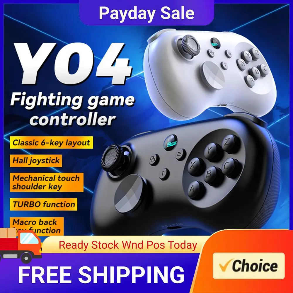 Six Button BT Gamepad Control Joystick Anti-Drift Hall Effect with Turbo 800mAh Rechargeable Fit for Switch Console Windows PC
Six Button BT Gamepad Control Joystick Anti-Drift Hall Effect with Turbo 800mAh Rechargeable Fit for Switch Console Windows PC