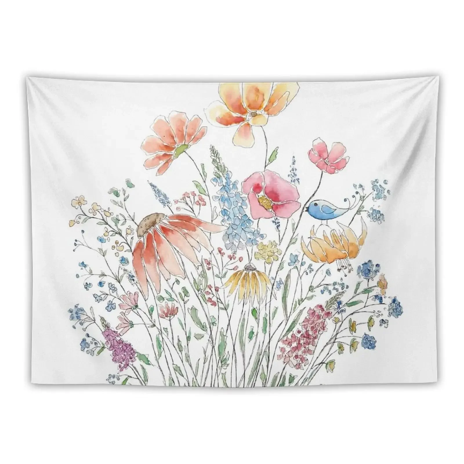 wild flower bouquet and blue bird-line and watercolor 2 Tapestry Wall Mural Custom Tapestry
wild flower bouquet and blue bird-line and watercolor 2 Tapestry Wall Mural Custom Tapestry