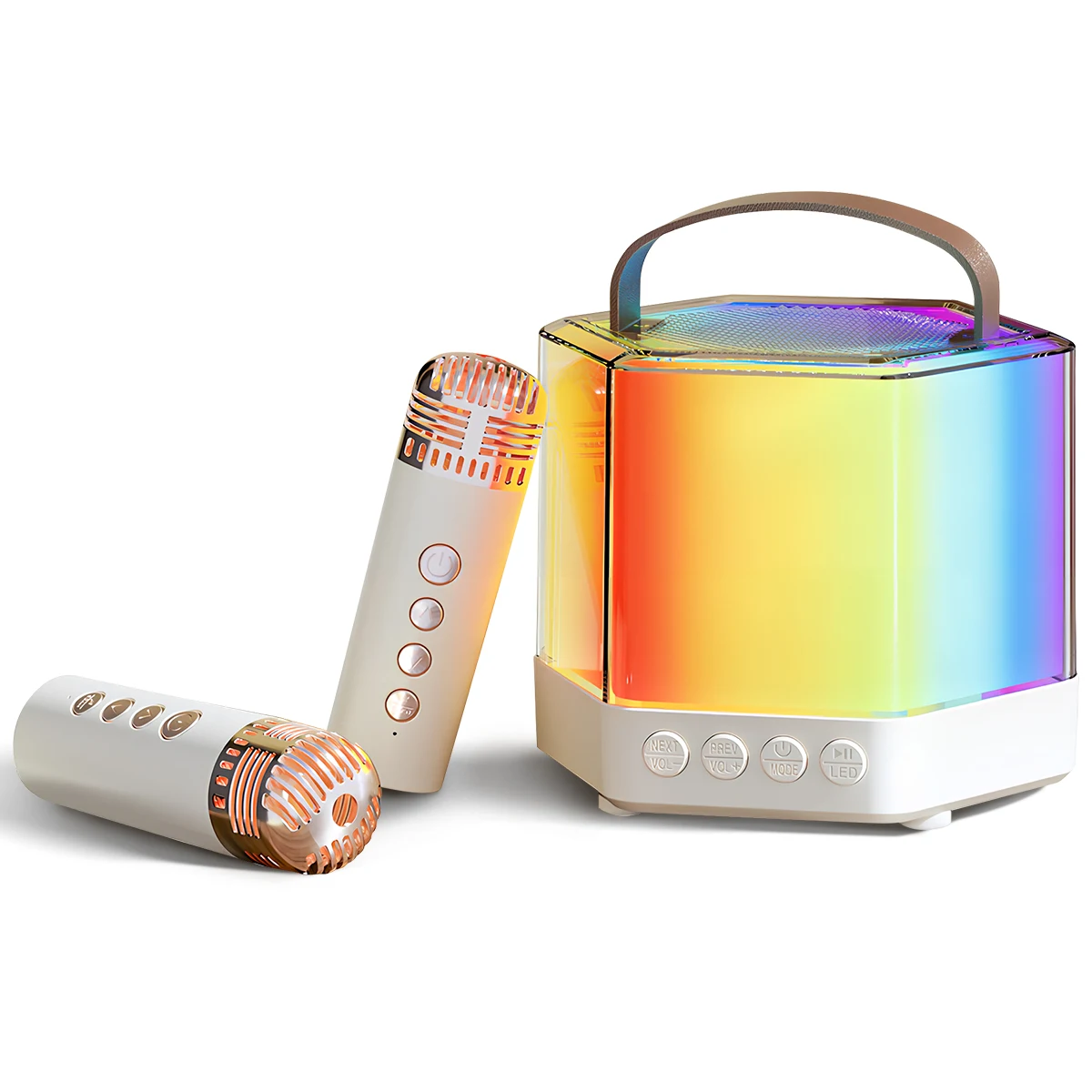 Microphone Set Portable Mini Karaoke Machine Kids Speaker Toddler Compact Wireless Sound System Small LED Karaoke
Microphone Set Portable Mini Karaoke Machine Kids Speaker Toddler Compact Wireless Sound System Small LED Karaoke