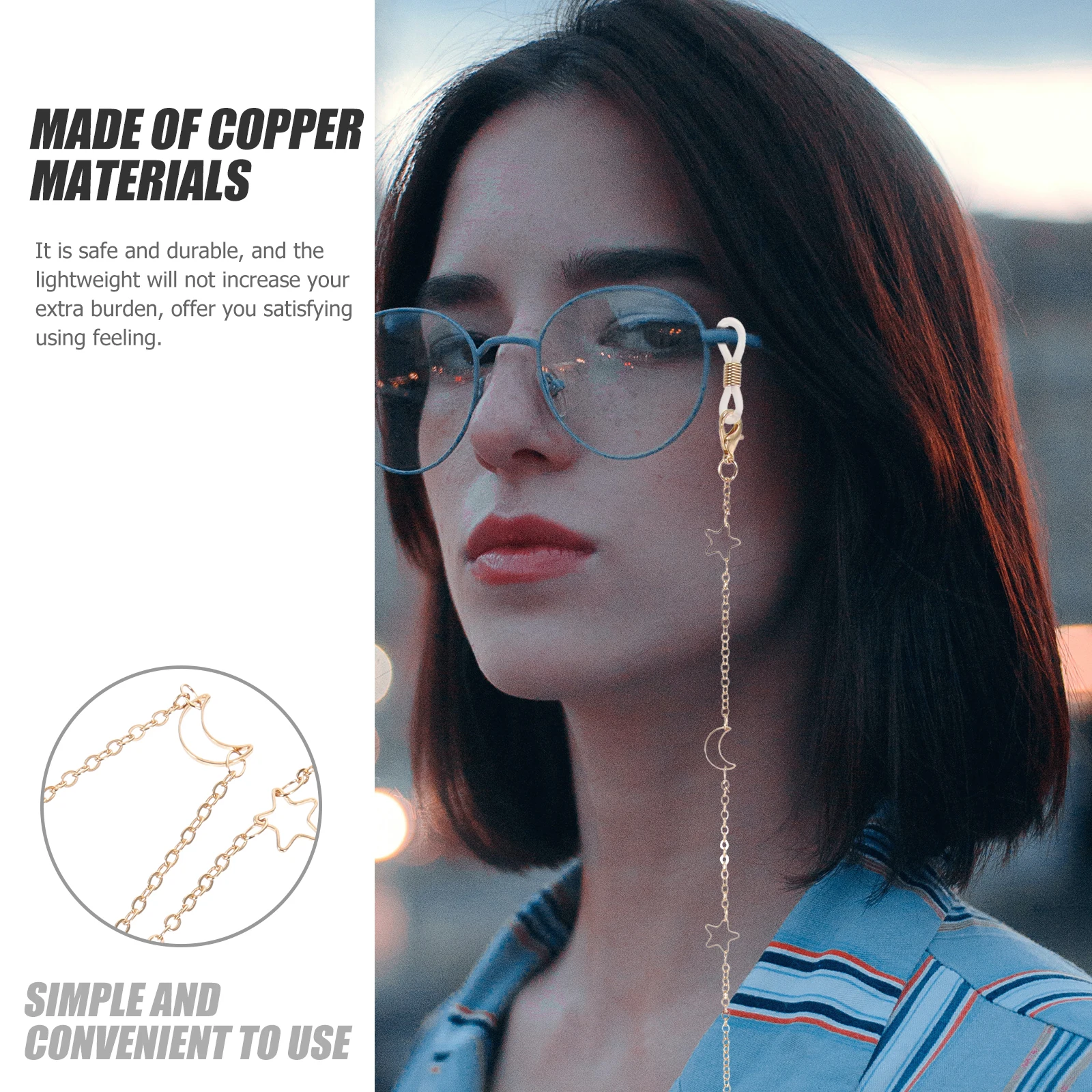 Copper Eyeglass Chain Anti-Lost Lanyard For Women Sunglasses Neck Holder Strong Durable Glasses Chain For Sports No Slip Glasses
Copper Eyeglass Chain Anti-Lost Lanyard For Women Sunglasses Neck Holder Strong Durable Glasses Chain For Sports No Slip Glasses