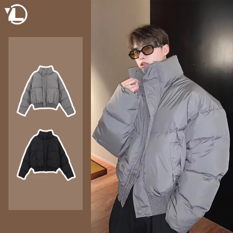 Simplicity Stand Collar Mens Parkas Heavy Winter Thicken Casual Short Cotton Jacket Warm Fashion Coats Male Streetwear New
Simplicity Stand Collar Mens Parkas Heavy Winter Thicken Casual Short Cotton Jacket Warm Fashion Coats Male Streetwear New