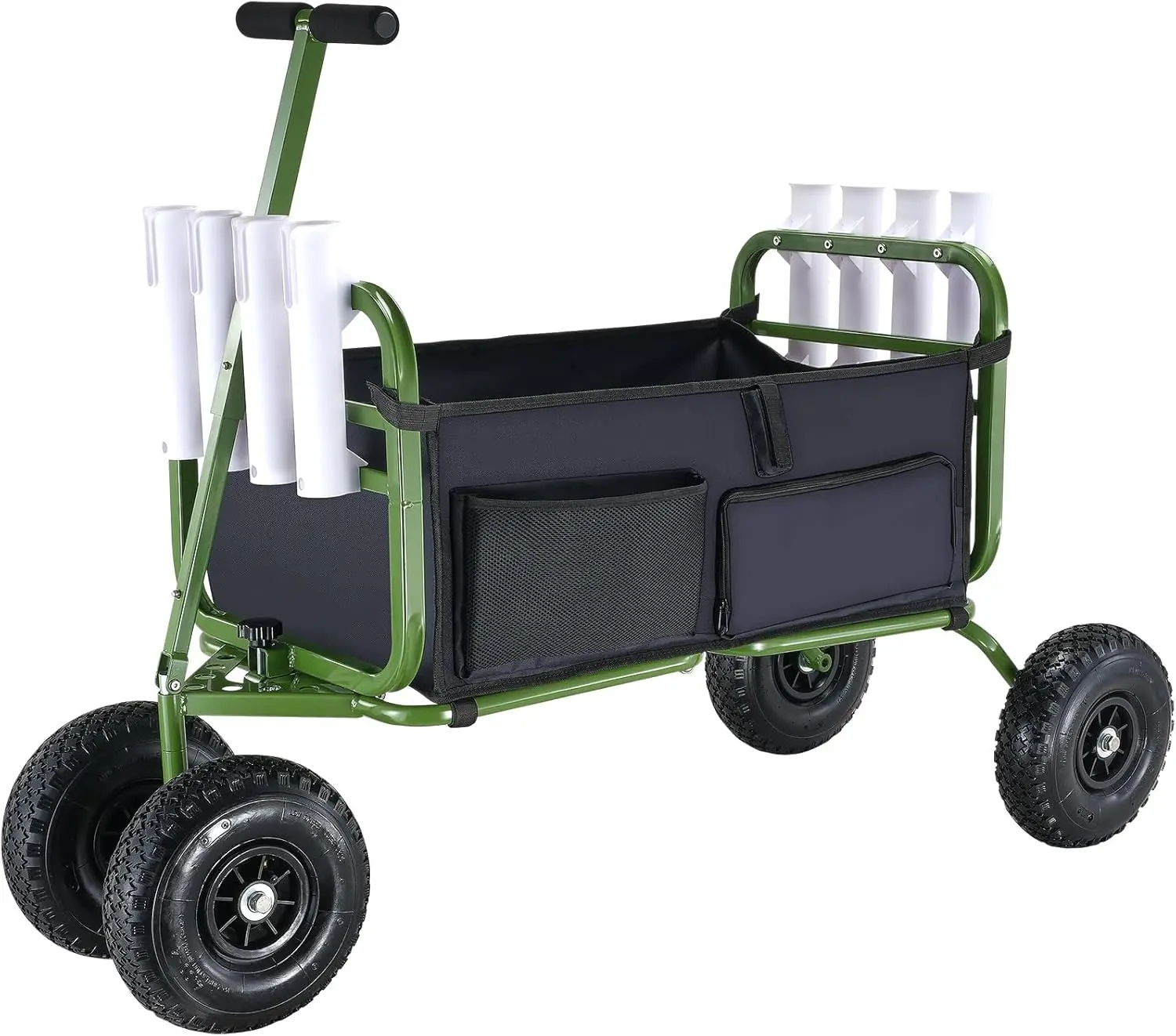 Fishing Cart with 300 lbs Load Capacity, Foldable Pier Trolley with 8 Rod Holders, Heavy-Duty Steel Frame and 11" Inflatable
Fishing Cart with 300 lbs Load Capacity, Foldable Pier Trolley with 8 Rod Holders, Heavy-Duty Steel Frame and 11" Inflatable