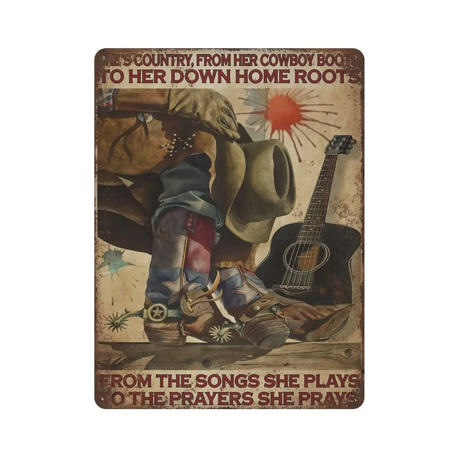 Retro Style Metal tin Sign,Iron Painting,from The Song She Plays to The Prayers She Prays Tin Sign, Cowgirl Music Lover Tin Sign
Retro Style Metal tin Sign,Iron Painting,from The Song She Plays to The Prayers She Prays Tin Sign, Cowgirl Music Lover Tin Sign
