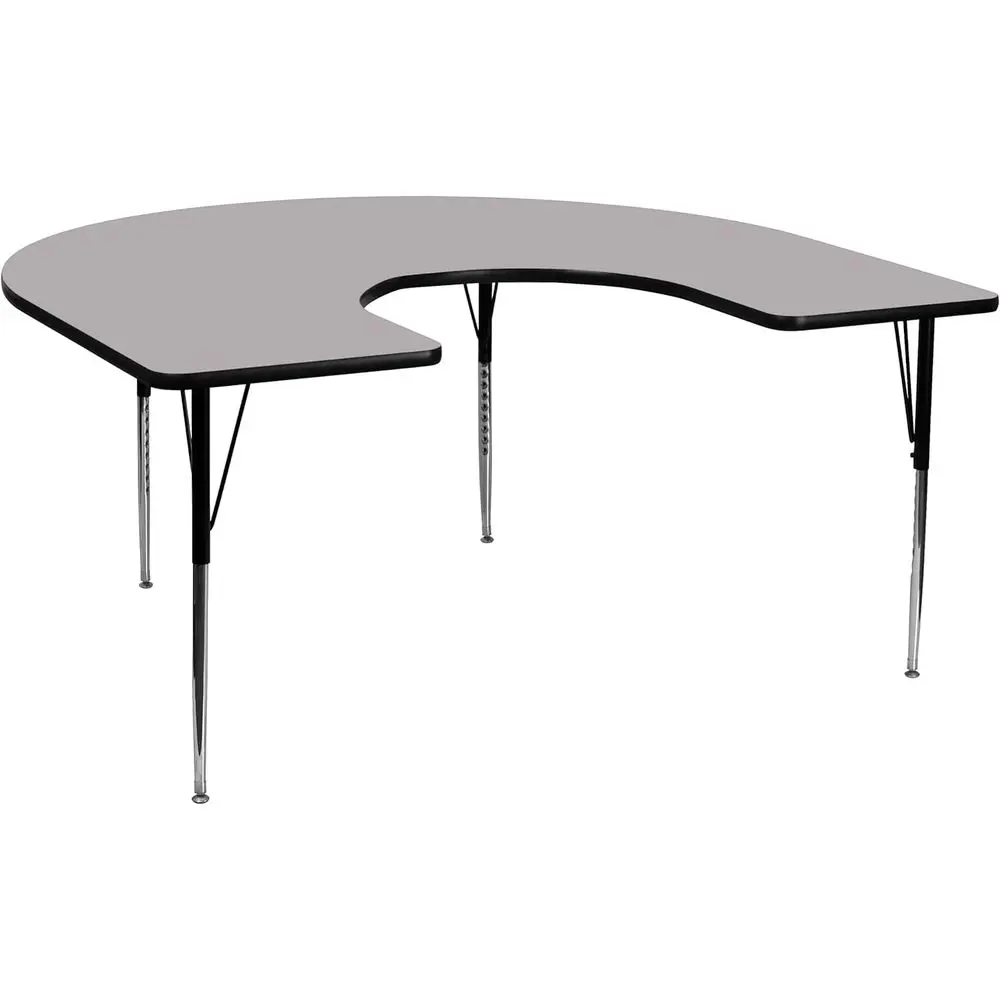 60''W x 66''L Heshoe Grey Thermal Laminate Activity Table - Stand Height Adjustable Legs
60''W x 66''L Heshoe Grey Thermal Laminate Activity Table - Stand Height Adjustable Legs