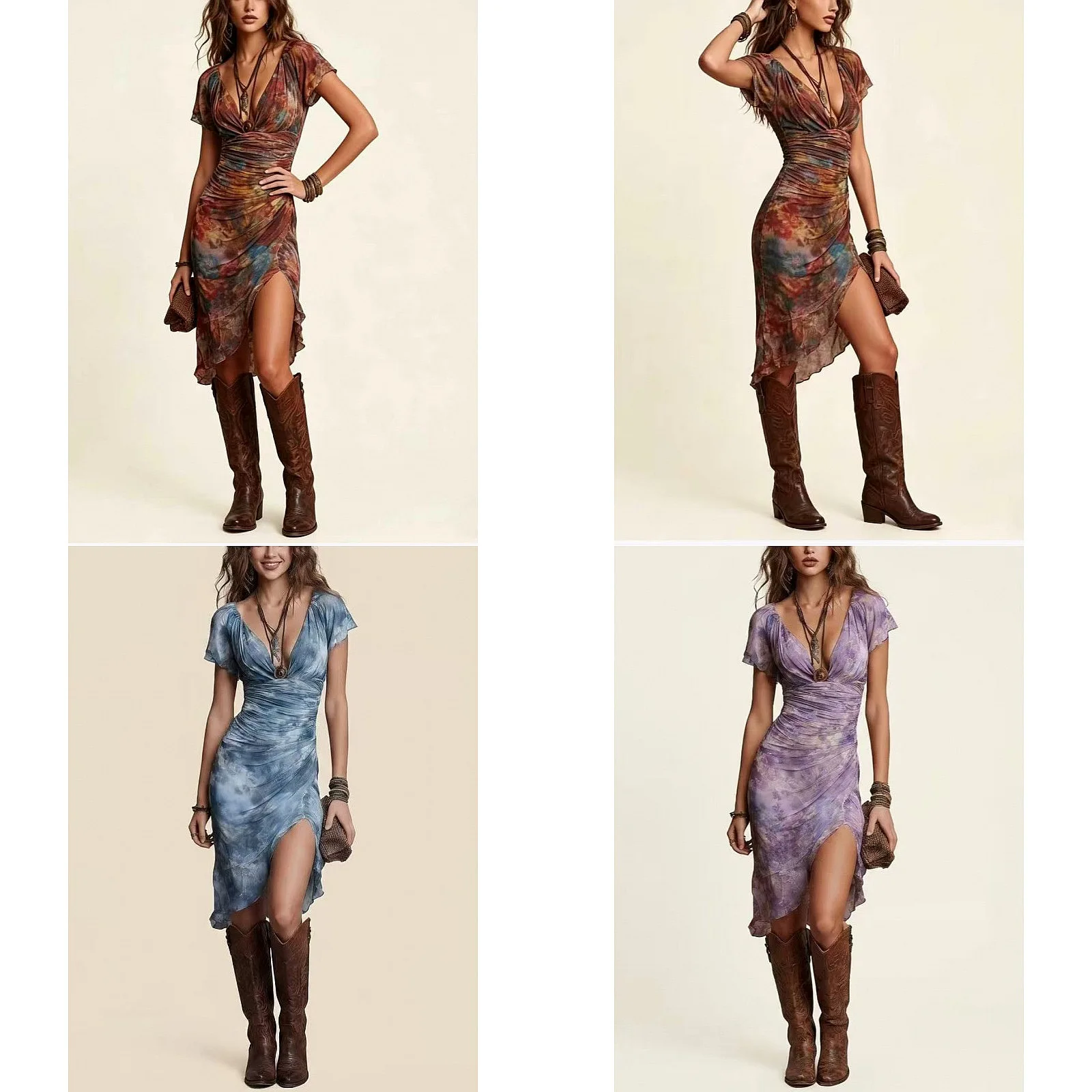 Bohemian Floral V Neck Dress Spring Summer Midi Dresses Bodycon Slim Fit Elegant Women Jumpsuit Playsuit Matching Set
Bohemian Floral V Neck Dress Spring Summer Midi Dresses Bodycon Slim Fit Elegant Women Jumpsuit Playsuit Matching Set