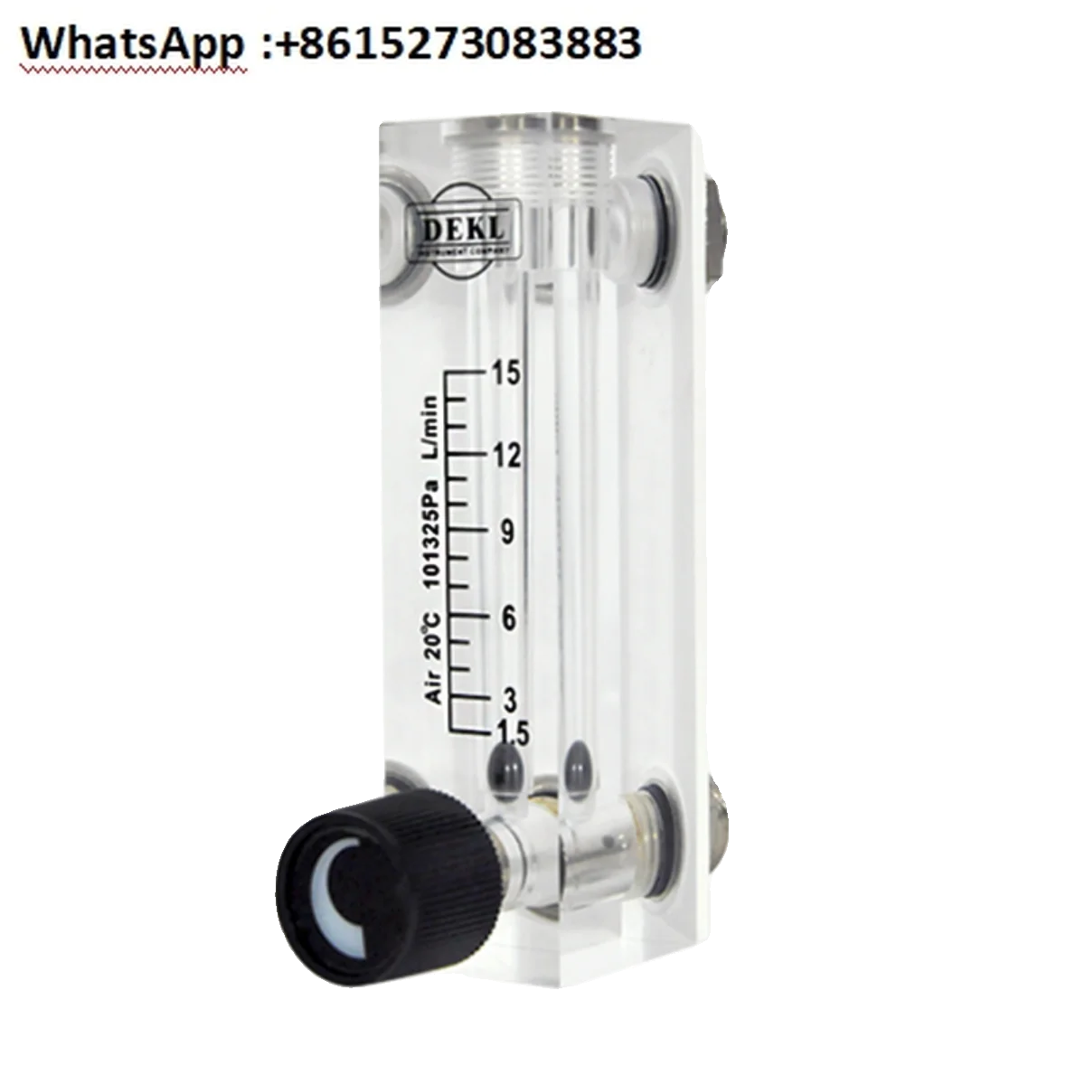 Air oxygen float flowmeter, gas rotor plexiglass liquid adjustable