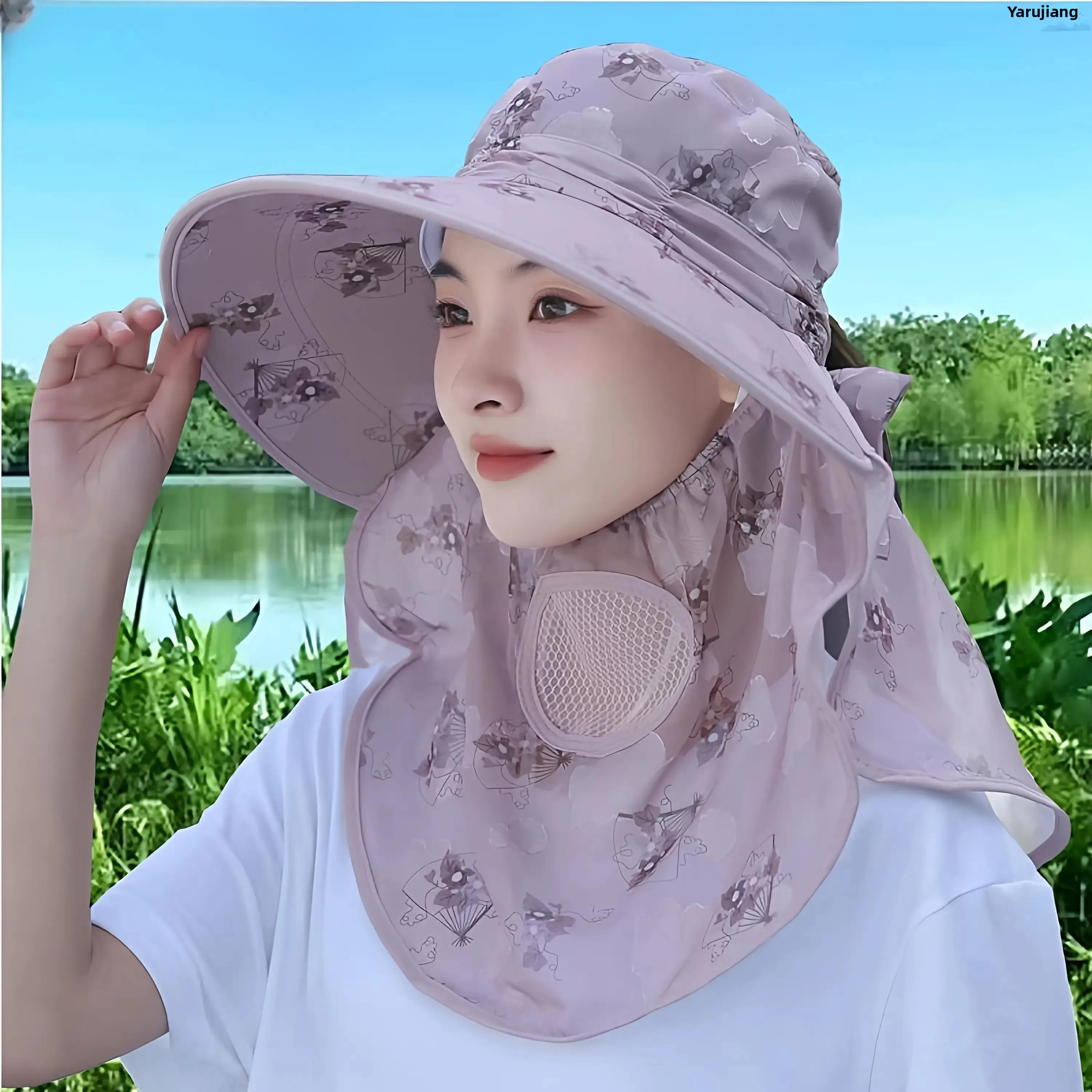 Fashionable Sun Protection Hat Face Cover Neck Protection UV Blocking Summer Tea Picking Full Face Hat New Model M
Fashionable Sun Protection Hat Face Cover Neck Protection UV Blocking Summer Tea Picking Full Face Hat New Model M