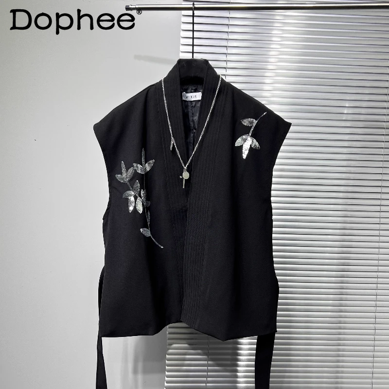 Men's 2025 Autumn New Chinese Style Simple Retro Tank Tops Trendy Jackets Fashion Sequin Embroidery Handsome Sleeveless Vests
Men's 2025 Autumn New Chinese Style Simple Retro Tank Tops Trendy Jackets Fashion Sequin Embroidery Handsome Sleeveless Vests