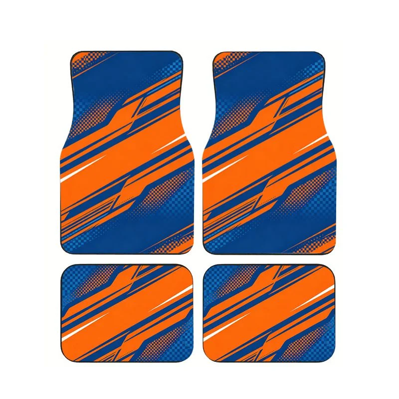 Blue Orange Racing Stripes Car Floor Mats 4Pcs Universal Non-slip Auto Foot Mats
Blue Orange Racing Stripes Car Floor Mats 4Pcs Universal Non-slip Auto Foot Mats
