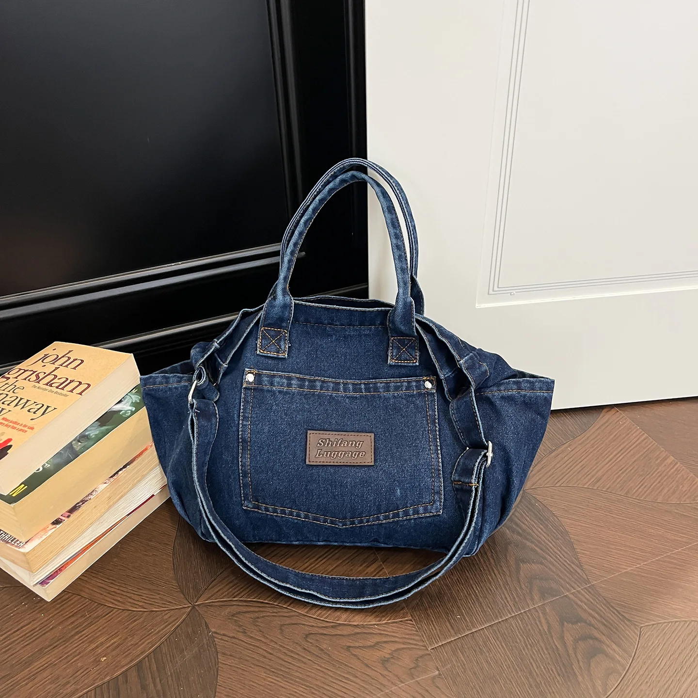 Vintage Denim Shoulder Bags for Women Versatile Large Capacity Ladies Crossbody Bag College Multi-Pocket Handbag Casual Tote
Vintage Denim Shoulder Bags for Women Versatile Large Capacity Ladies Crossbody Bag College Multi-Pocket Handbag Casual Tote