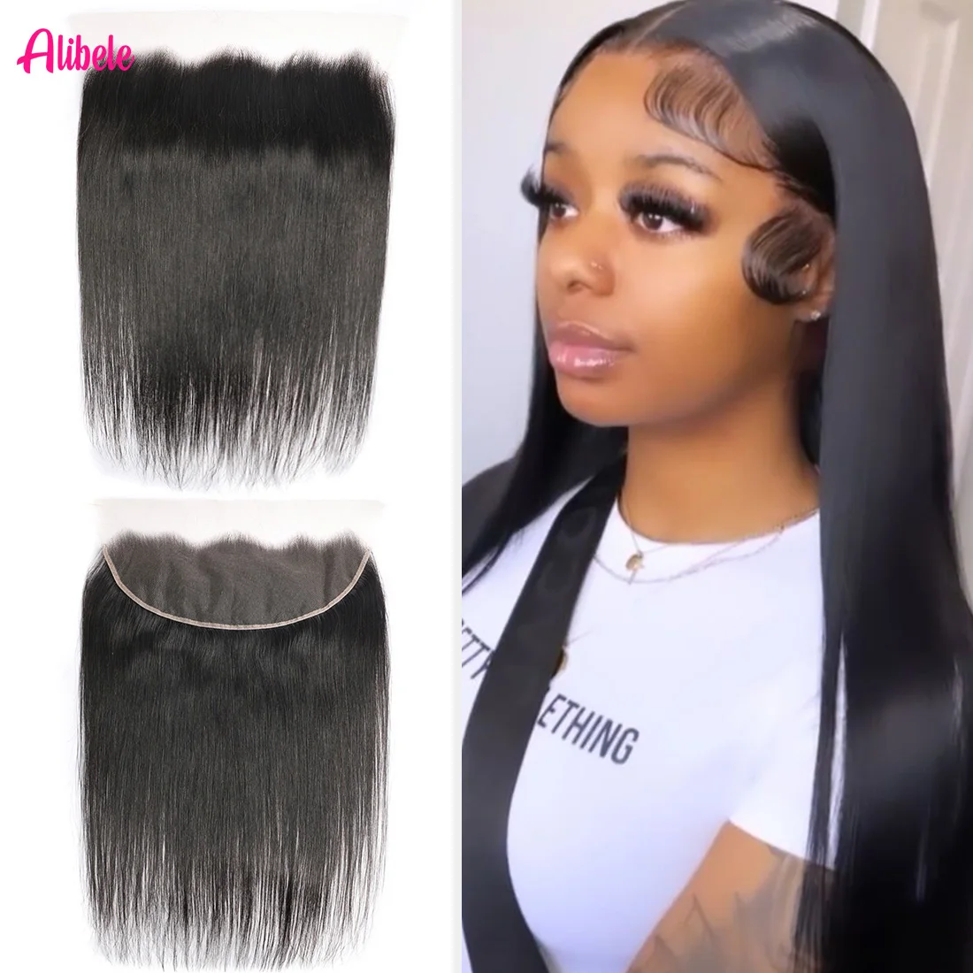 Alibele 100% Human Hair Straight 13x4 Swiss Lace Frontal Only 13x4 Transparent Lace Closure Pre Plucked With Baby Hair For Women
Alibele 100% Human Hair Straight 13x4 Swiss Lace Frontal Only 13x4 Transparent Lace Closure Pre Plucked With Baby Hair For Women