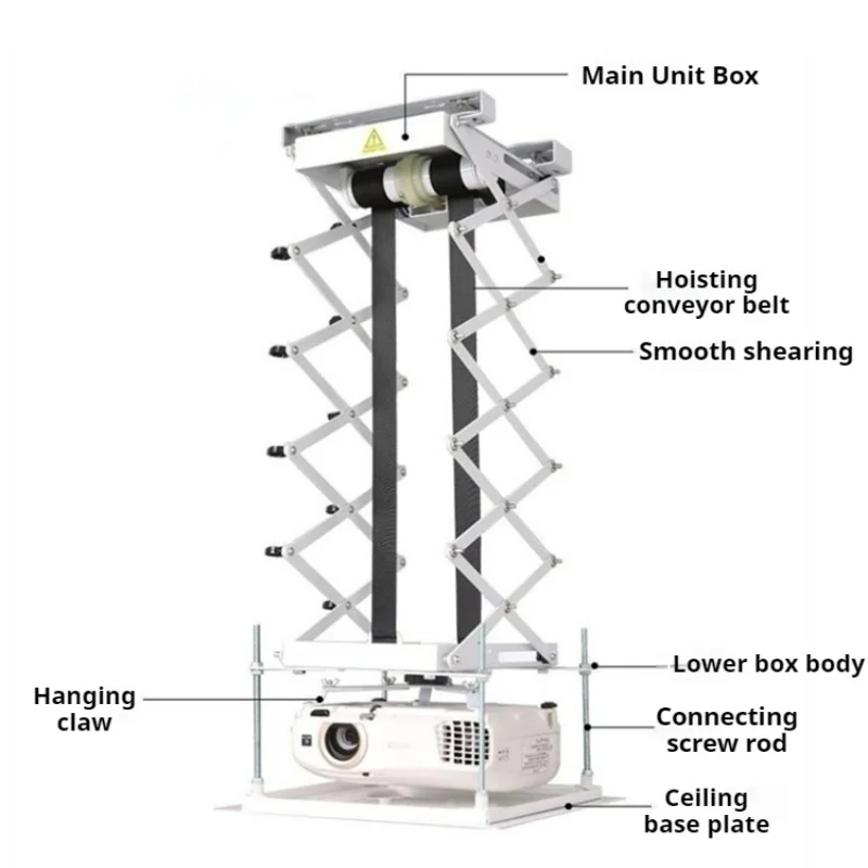 Embedded projector automatic linkage lifting frame intelligent remote control automatic telescopic bracket
Embedded projector automatic linkage lifting frame intelligent remote control automatic telescopic bracket