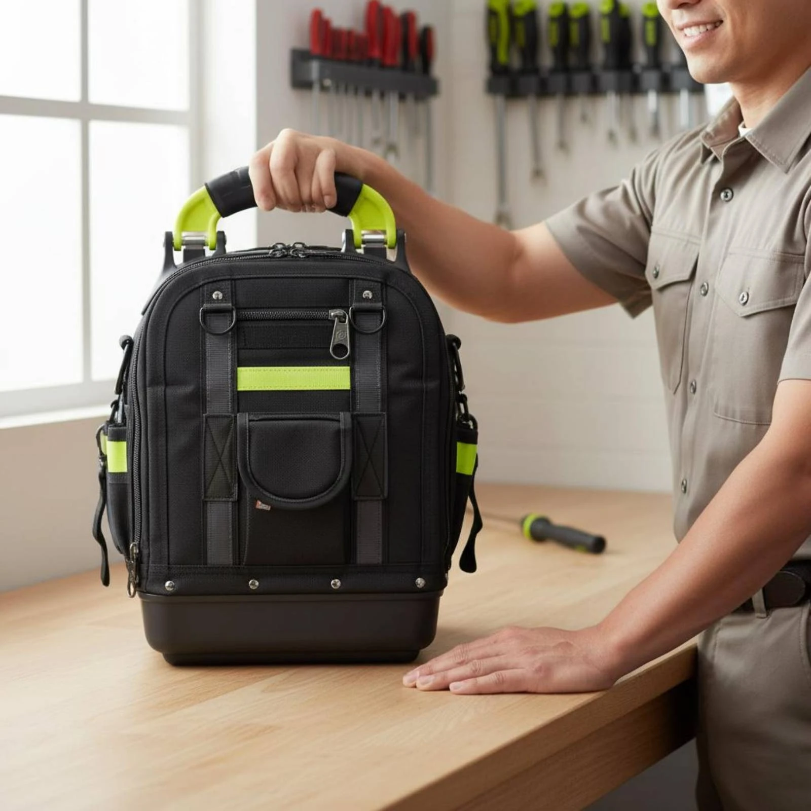 Multi Pocket Tool Bag Long-Lasting Zippered Tool Bag Utility Organizer Case Portable Storage Gear Abrasion Resistant for Jobsite
Multi Pocket Tool Bag Long-Lasting Zippered Tool Bag Utility Organizer Case Portable Storage Gear Abrasion Resistant for Jobsite