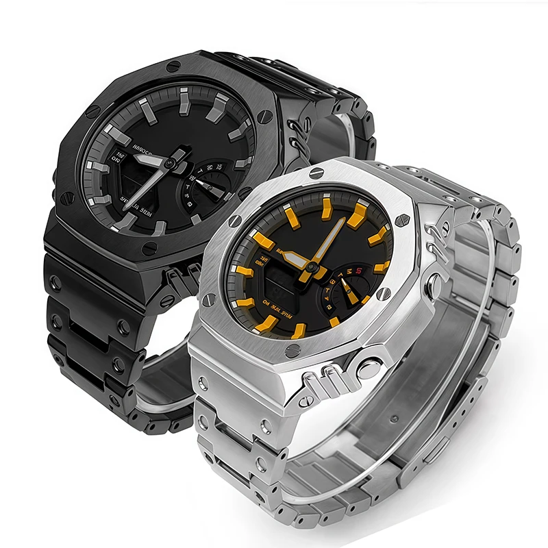 Modified Metal suit For Casio G-shock Ga-2100 Stainless Steel Watch Strap Metal Case Ga2100 Ga2110 Ga-b2100 Men watch Accessorie
Modified Metal suit For Casio G-shock Ga-2100 Stainless Steel Watch Strap Metal Case Ga2100 Ga2110 Ga-b2100 Men watch Accessorie