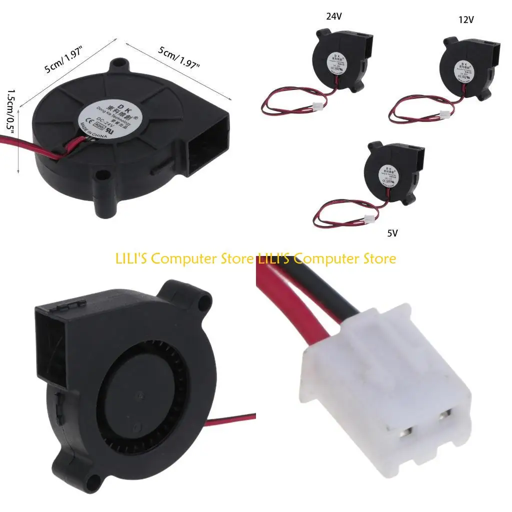 A52B 5015 Silent Blower 5V 12V 24V Oil Bearing Humidifier Fan 5CM 3D Printer
A52B 5015 Silent Blower 5V 12V 24V Oil Bearing Humidifier Fan 5CM 3D Printer