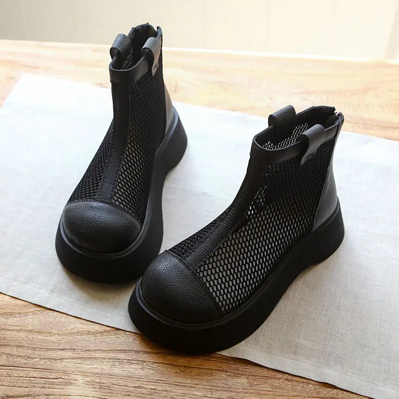 Women's Boots Hollow out Breathable Thick Bottom Mesh Platform Summer Fairy Style Casual Fashion Sandals Zipper Closure
Women's Boots Hollow out Breathable Thick Bottom Mesh Platform Summer Fairy Style Casual Fashion Sandals Zipper Closure