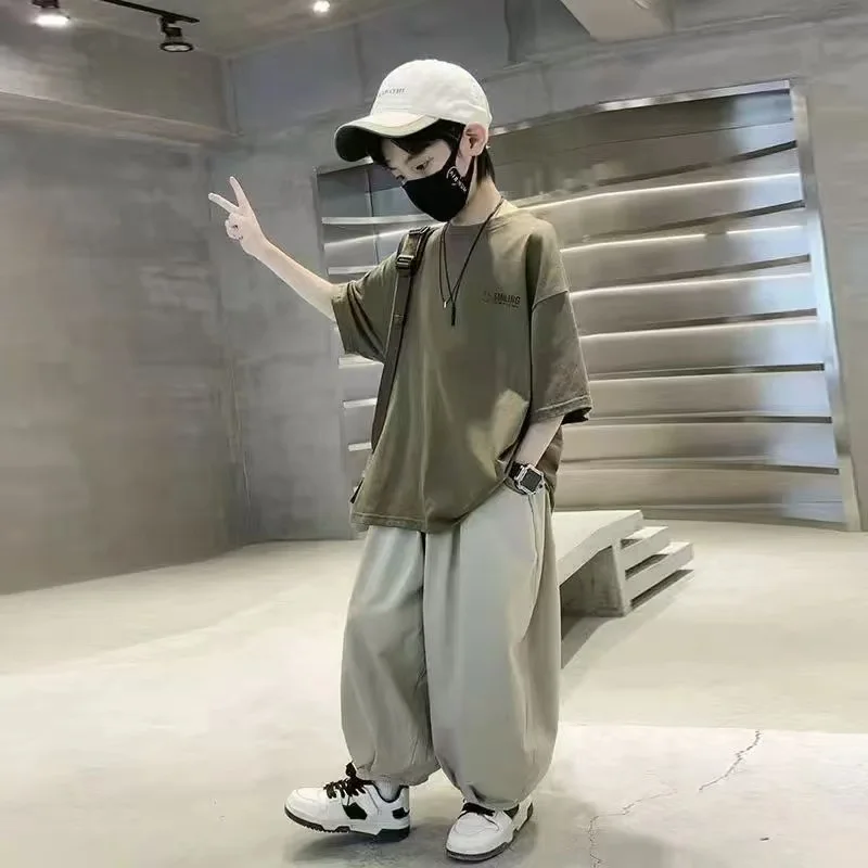 Summer Teenage Boy Cotton Clothes Set Children Sleeveless Tshirts and Shorts Suit Kid Short Sleeve Top Bottom Outfits Tracksuit
Summer Teenage Boy Cotton Clothes Set Children Sleeveless Tshirts and Shorts Suit Kid Short Sleeve Top Bottom Outfits Tracksuit