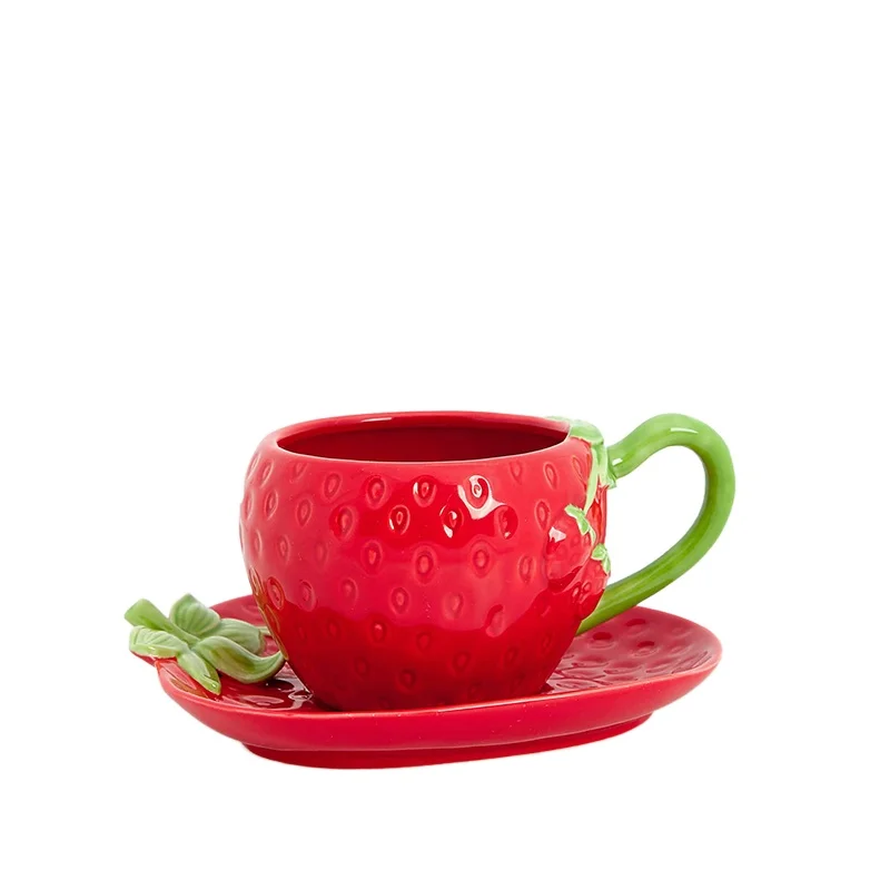 Lovely Style Strawberry Hand-painted Under Glazed Cute Coffee Cup and Saucer Set Ceramic Teacup and Saucers.
Lovely Style Strawberry Hand-painted Under Glazed Cute Coffee Cup and Saucer Set Ceramic Teacup and Saucers.