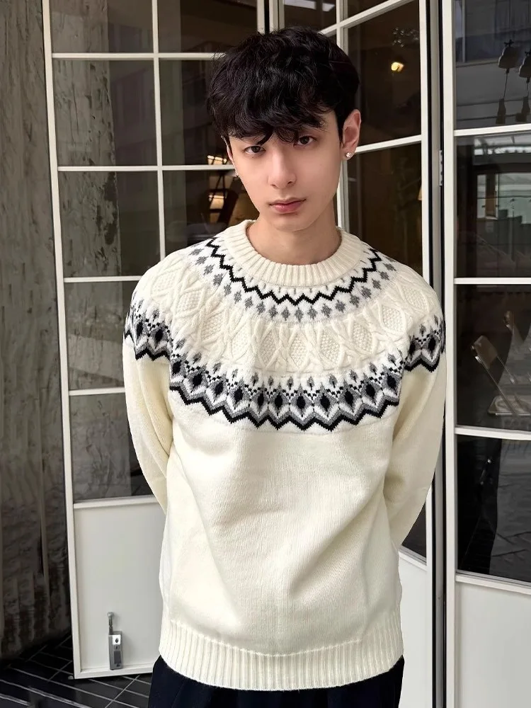 Feilao Island Ретро вязаный свитер круглый пуловер Повседневный свободный крой осень-зима с геометрическим узором Мягкий удобный
Feilao Island Ретро вязаный свитер круглый пуловер Повседневный свободный крой осень-зима с геометрическим узором Мягкий удобный