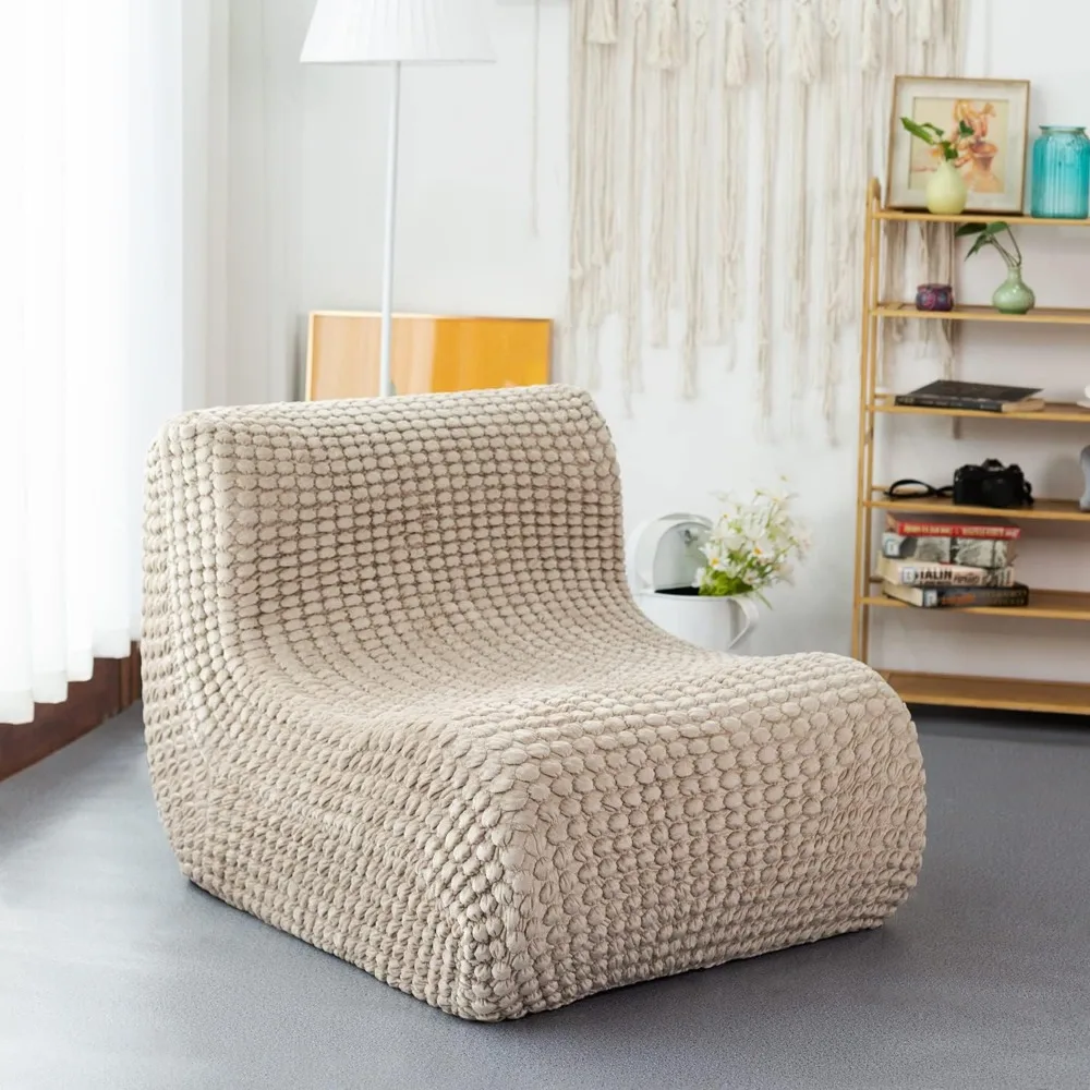 Single Seated Foam Sofa, Armless Floor Sofa, One Piece High Density Foam, Removable and Machine Washable Cover, Champagne
Single Seated Foam Sofa, Armless Floor Sofa, One Piece High Density Foam, Removable and Machine Washable Cover, Champagne