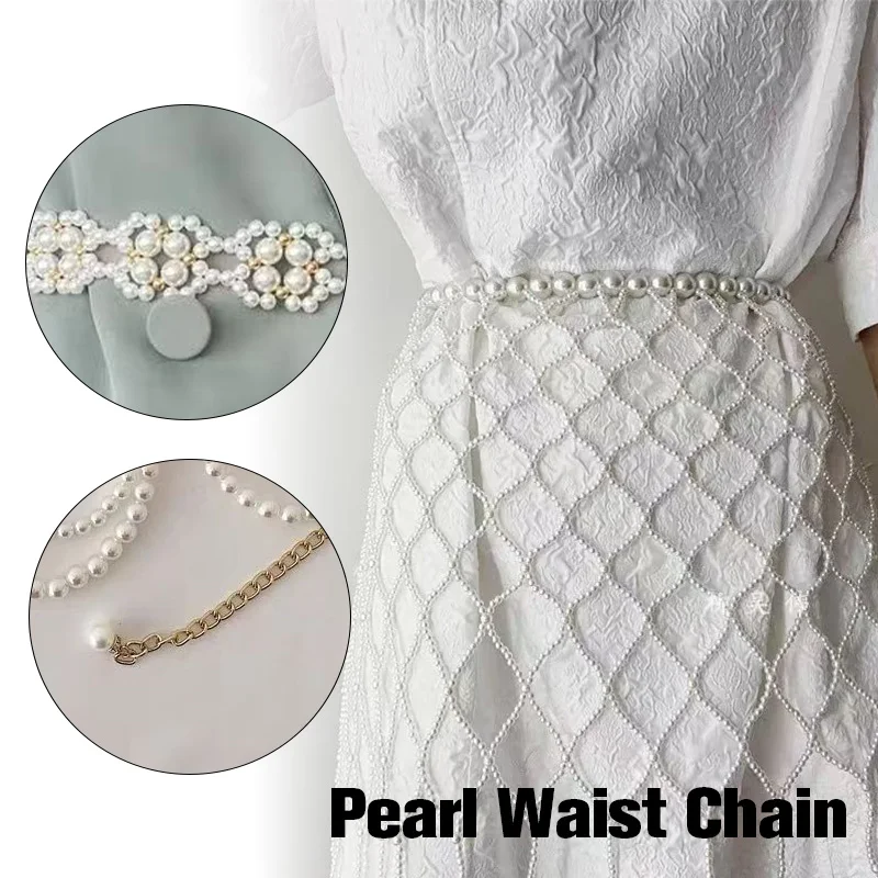 Pearl Waist Chain Women Tassel Belt Elastic Luxury Cinch Belt For Dresses French Summer Beach Wedding Party Fashion Accessories
Pearl Waist Chain Women Tassel Belt Elastic Luxury Cinch Belt For Dresses French Summer Beach Wedding Party Fashion Accessories