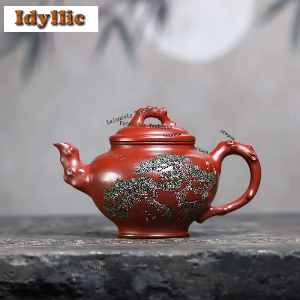 330ml Elegant Yixing Purple Clay Teapots Handmade Pine Bamboo Plum Pot Raw Ore Dahongpao Mud Kettle With Strainer Zisha Tea Set
330ml Elegant Yixing Purple Clay Teapots Handmade Pine Bamboo Plum Pot Raw Ore Dahongpao Mud Kettle With Strainer Zisha Tea Set