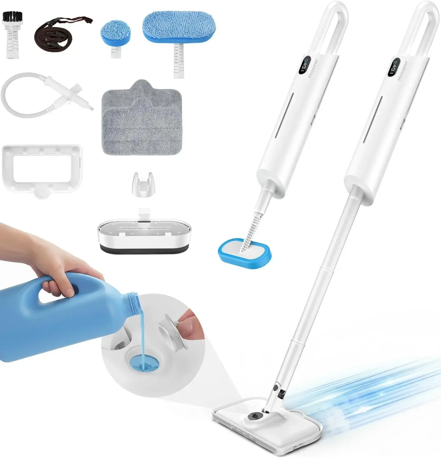 Steam Mop All-in-one for Floor Cleaning, MultiPurpose Steam Cleaner for Home with 13 Accessories, Detachable Handheld Floor Stea
Steam Mop All-in-one for Floor Cleaning, MultiPurpose Steam Cleaner for Home with 13 Accessories, Detachable Handheld Floor Stea