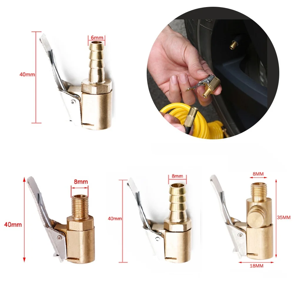 Воздушный патрон для автомобильных шин, насос для накачивания, разъем клапана, зажимной адаптер, автомобильный латунный клапан для колесного колеса 
Воздушный патрон для автомобильных шин, насос для накачивания, разъем клапана, зажимной адаптер, автомобильный латунный клапан для колесного колеса