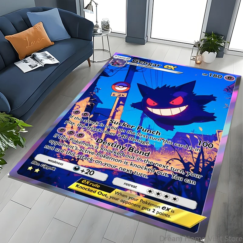 Gengar Pokémon Cards Area Carpet for Living Room Home Decor Sofa Table Kid's Rug Non-slip Chair Lounge Floor Play Mat Potdemiel
Gengar Pokémon Cards Area Carpet for Living Room Home Decor Sofa Table Kid's Rug Non-slip Chair Lounge Floor Play Mat Potdemiel