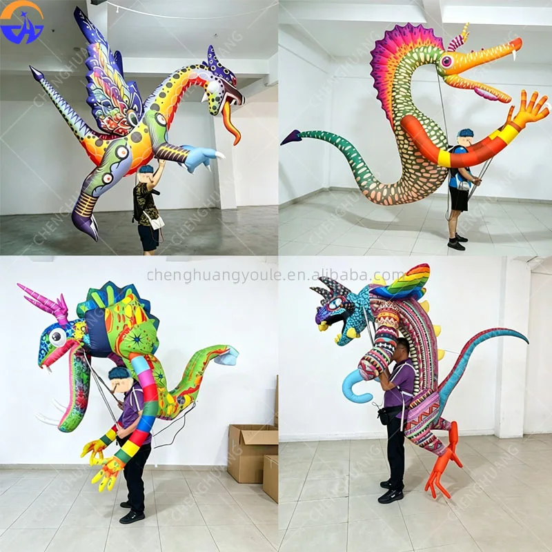 Wearable Inflatable Animal Puppet Dragon & Chameleon Model Interactive Ornament for Club Carnival Parade
Wearable Inflatable Animal Puppet Dragon & Chameleon Model Interactive Ornament for Club Carnival Parade