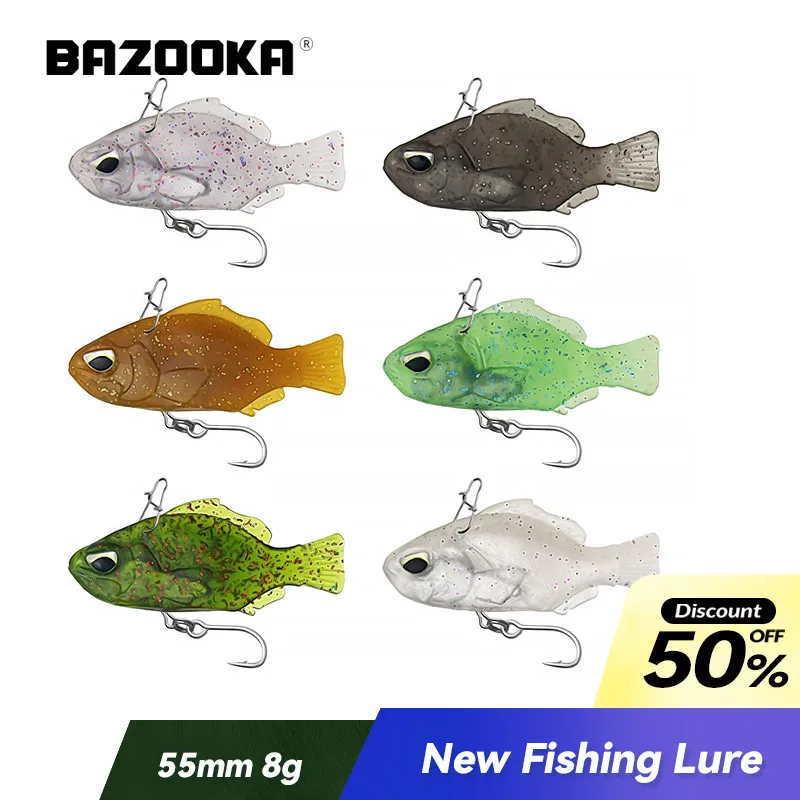 Bazooka Fishing Lure Soft 55mm/8g Simulated Bait Fake Bait Lead Soft Fish Built in Reflective Lead Block with Fishhook Pike
Bazooka Fishing Lure Soft 55mm/8g Simulated Bait Fake Bait Lead Soft Fish Built in Reflective Lead Block with Fishhook Pike
