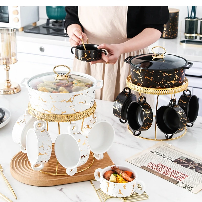 Керамическая бинауральная крышка для супового горшка с мраморным узором, 6, небольшая стойка, набор кухонной посуды
Керамическая бинауральная крышка для супового горшка с мраморным узором, 6, небольшая стойка, набор кухонной посуды