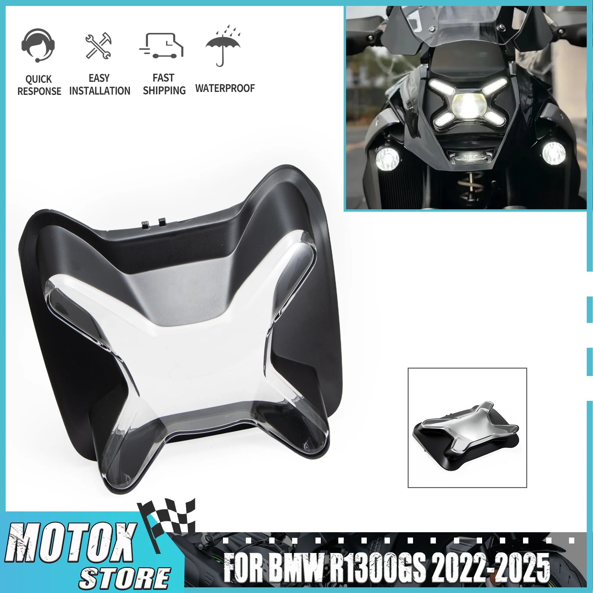 Fit For 2022 - 2025 BMW R1300GS Front Headlight Glass Motorcycle Headlamp Housing Guard R 1300 GS Adventure 2023 2024 R1300 GS
Fit For 2022 - 2025 BMW R1300GS Front Headlight Glass Motorcycle Headlamp Housing Guard R 1300 GS Adventure 2023 2024 R1300 GS