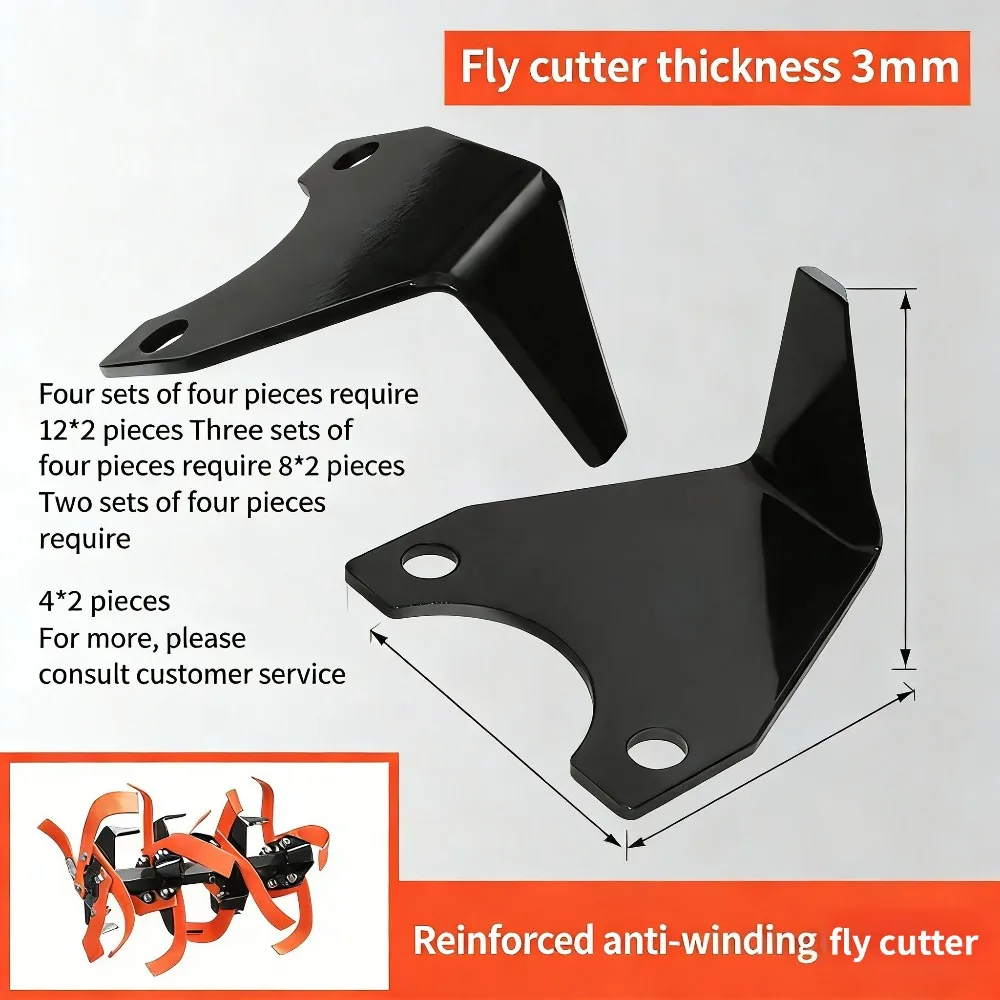 Adjustable Anti-Entanglement Flying Blade for Micro-Tillers Dry Land Soil and Grass Crushing Rotary Tiller Blade Set
Adjustable Anti-Entanglement Flying Blade for Micro-Tillers Dry Land Soil and Grass Crushing Rotary Tiller Blade Set