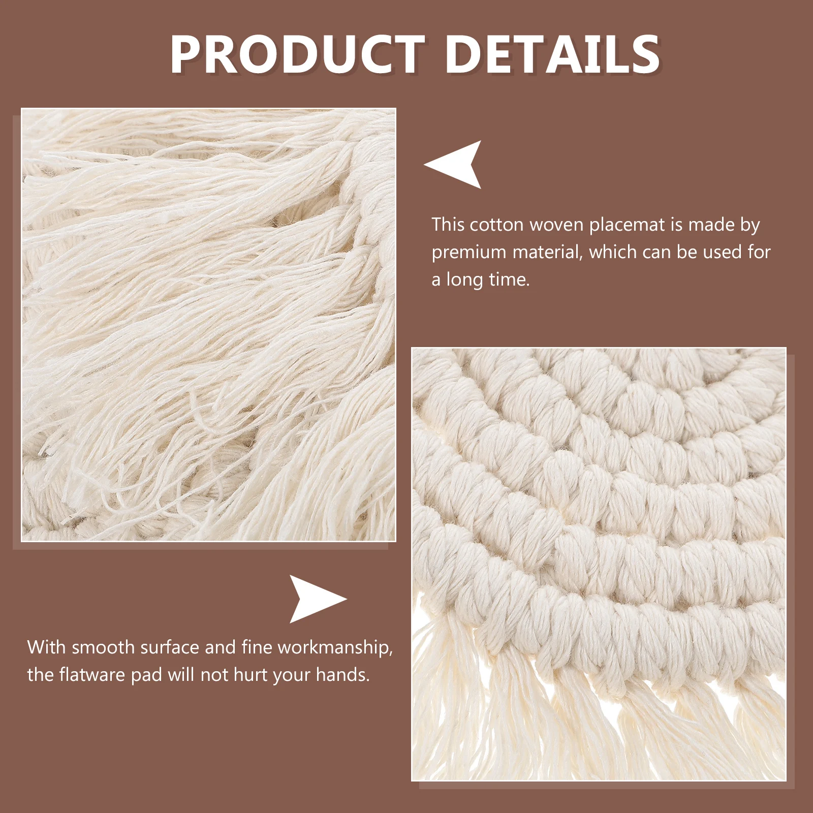 4pcs Cotton Woven Heat Resistant Table Tassel Decorative Place For Cups Bowls Desktop Kitchen Bar Accessories Woven Cup Mat
4pcs Cotton Woven Heat Resistant Table Tassel Decorative Place For Cups Bowls Desktop Kitchen Bar Accessories Woven Cup Mat