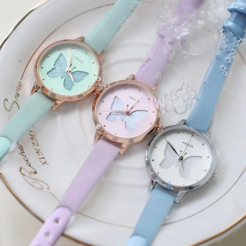 Simple Women Watch Fashion Waterproof Butterfly Student Harajuku Round Dial Girls Quartz Watch Small Fresh Strap Cute Girls Gift
Simple Women Watch Fashion Waterproof Butterfly Student Harajuku Round Dial Girls Quartz Watch Small Fresh Strap Cute Girls Gift