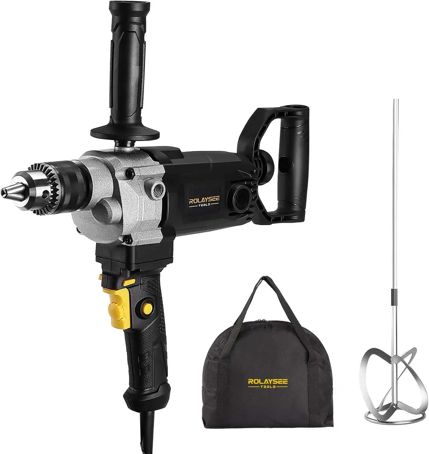 Мощный миксер-дрель 10 А с рукояткой-лопатой, регулируемая скорость для смешивания бетона и раствора
Мощный миксер-дрель 10 А с рукояткой-лопатой, регулируемая скорость для смешивания бетона и раствора