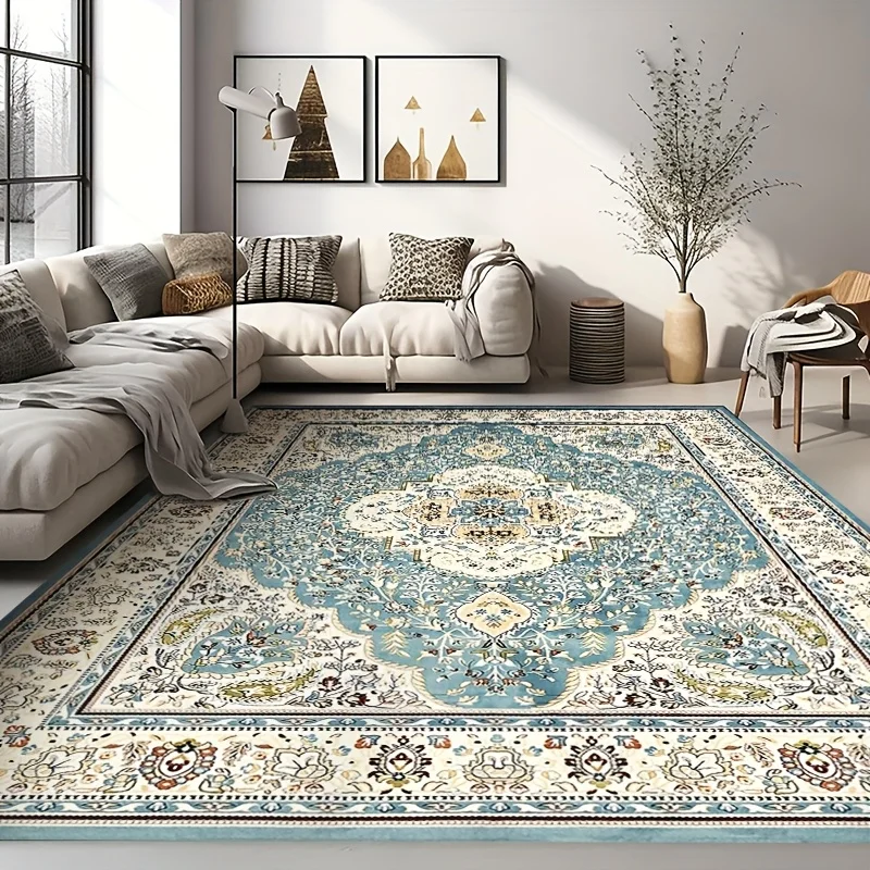1pc Finely Woven Imitation Cashmere Rug, Vintage Bohemian Style, Machine Washable, Non-Slip, Soft, Can Be Used for Bedroom, Dining Room, Living Room And Office Decoration
1pc Finely Woven Imitation Cashmere Rug, Vintage Bohemian Style, Machine Washable, Non-Slip, Soft, Can Be Used for Bedroom, Dining Room, Living Room And Office Decoration