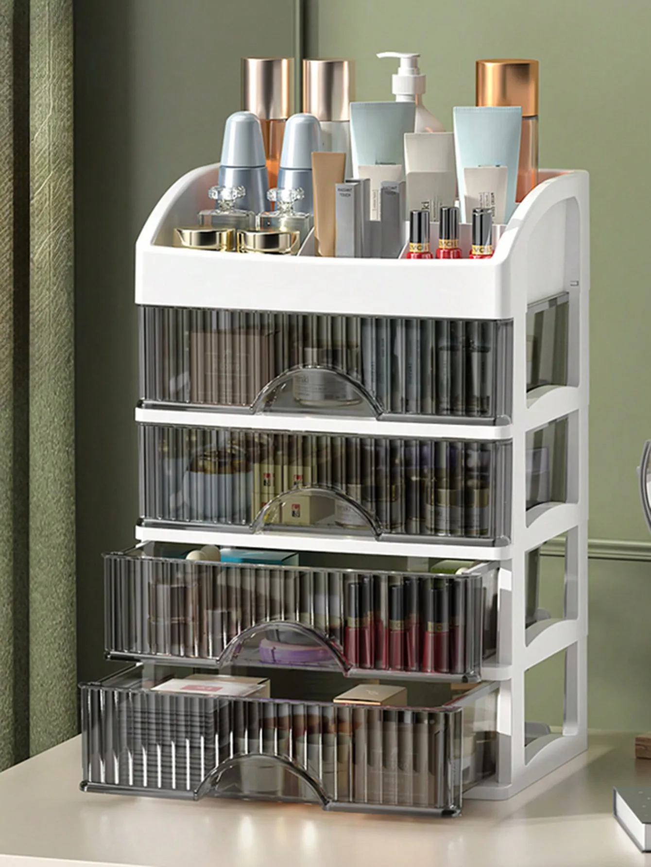 Makeup Storage Box Convenient Makeup Drawer Set Sturdy Cosmetics Organizers For Organizing Beauty Products 
Makeup Storage Box Convenient Makeup Drawer Set Sturdy Cosmetics Organizers For Organizing Beauty Products